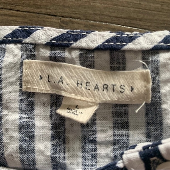 L.A. Hearts Pac Sun Skater Stripe Cutout Mini Dress Size Large - Picture 5 of 15